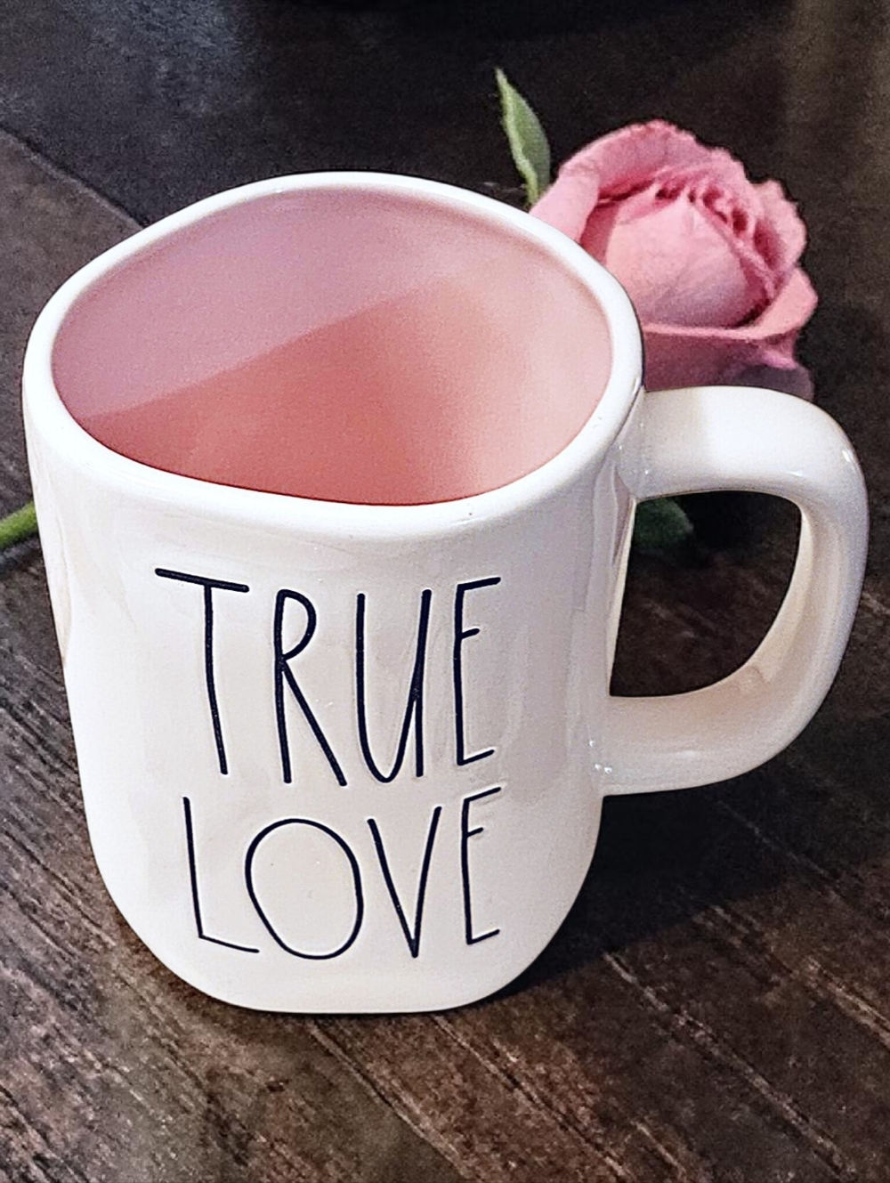 Rae Dunn Disney Princess Beauty & The Beast True Love White Ceramic Coffee Mug